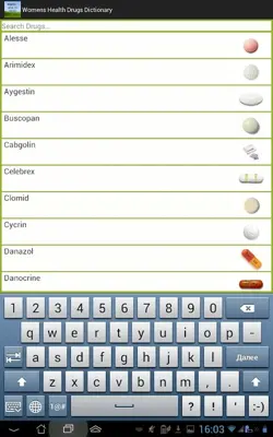 Womens Health Drugs Dictionary android App screenshot 1